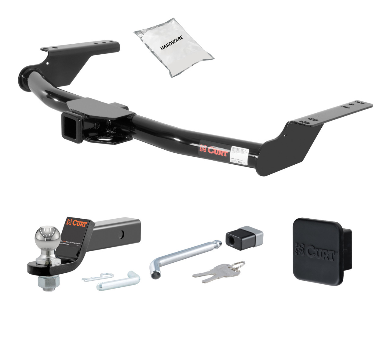 03 - 09 Toyota 4Runner 2in. CURT Trailer Hitch + Ball Mount + Cover + Lock Kit HWA2349 thumbnail 0