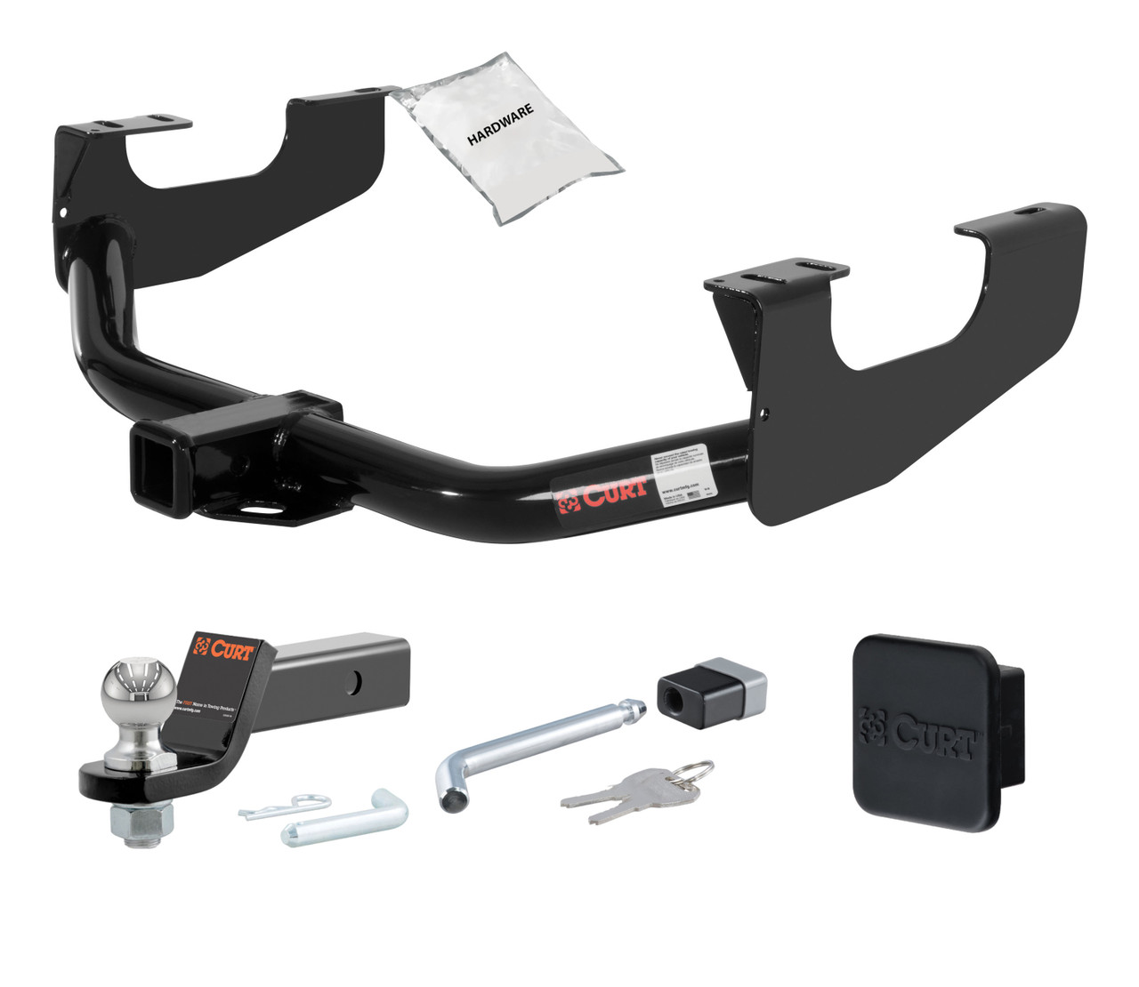 97 - 03 Ford F-150  New body 2in. CURT Trailer Hitch + Ball Mount + Cover + Lock Kit HWA864 thumbnail 0