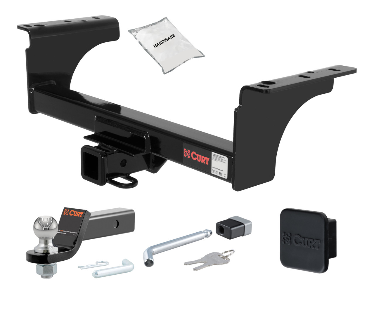 11 - 24 RAM 4500 2in. CURT Trailer Hitch + Ball Mount + Cover + Lock Kit HWA2208 thumbnail 0