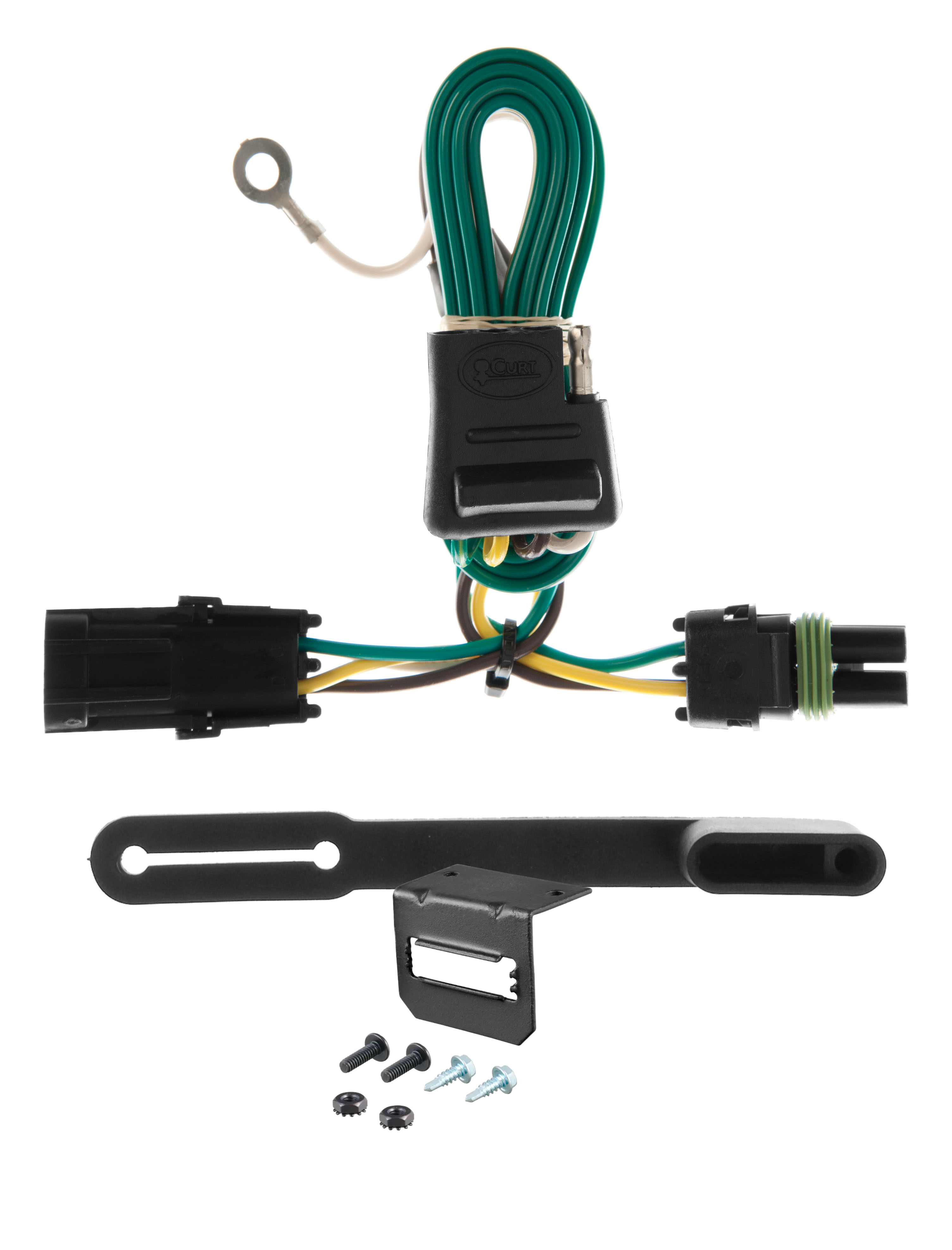 85-97 Chevrolet S10 With roll pan bumper CURT 4-flat Plug and Play Trailer Wiring thumbnail 0