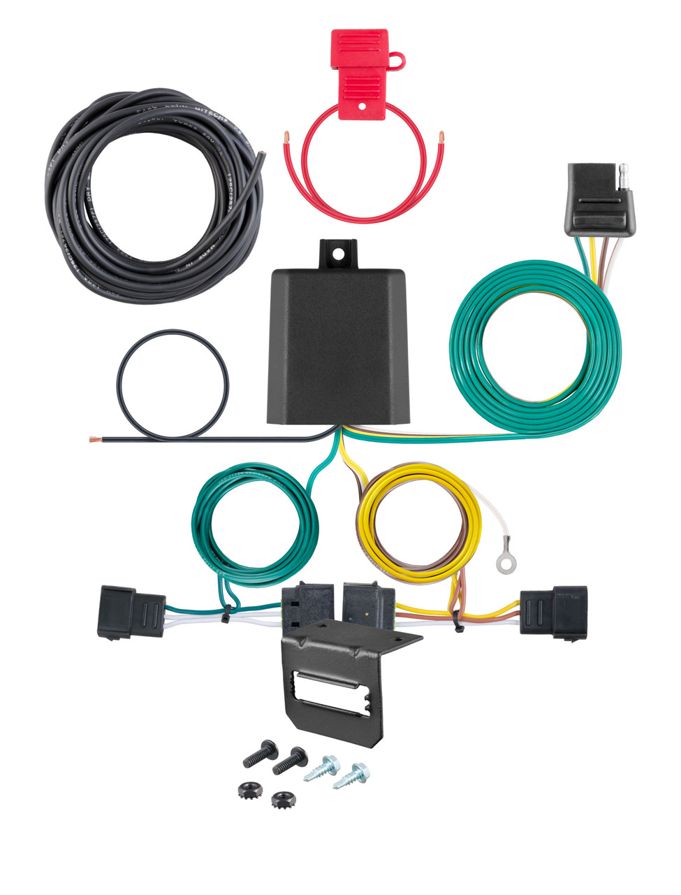 07-10 Ford Edge Fits beneath factory 1-1/4" receiver hitch CURT 4-flat Plug and Play Trailer Wiring thumbnail 0