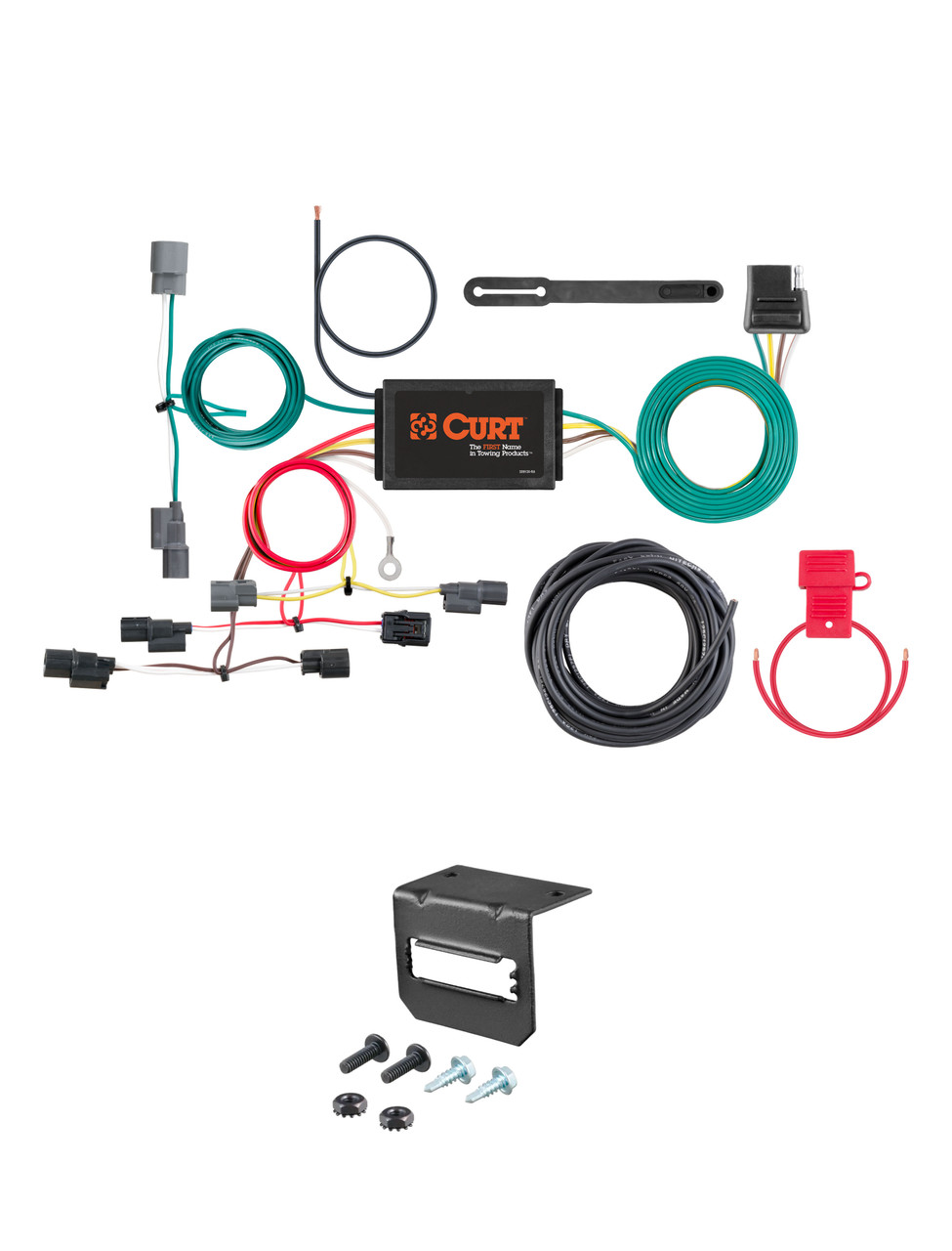 16-21 HONDA   Sedan, excluding center exhaust CURT 4-flat Plug and Play Trailer Wiring thumbnail 0