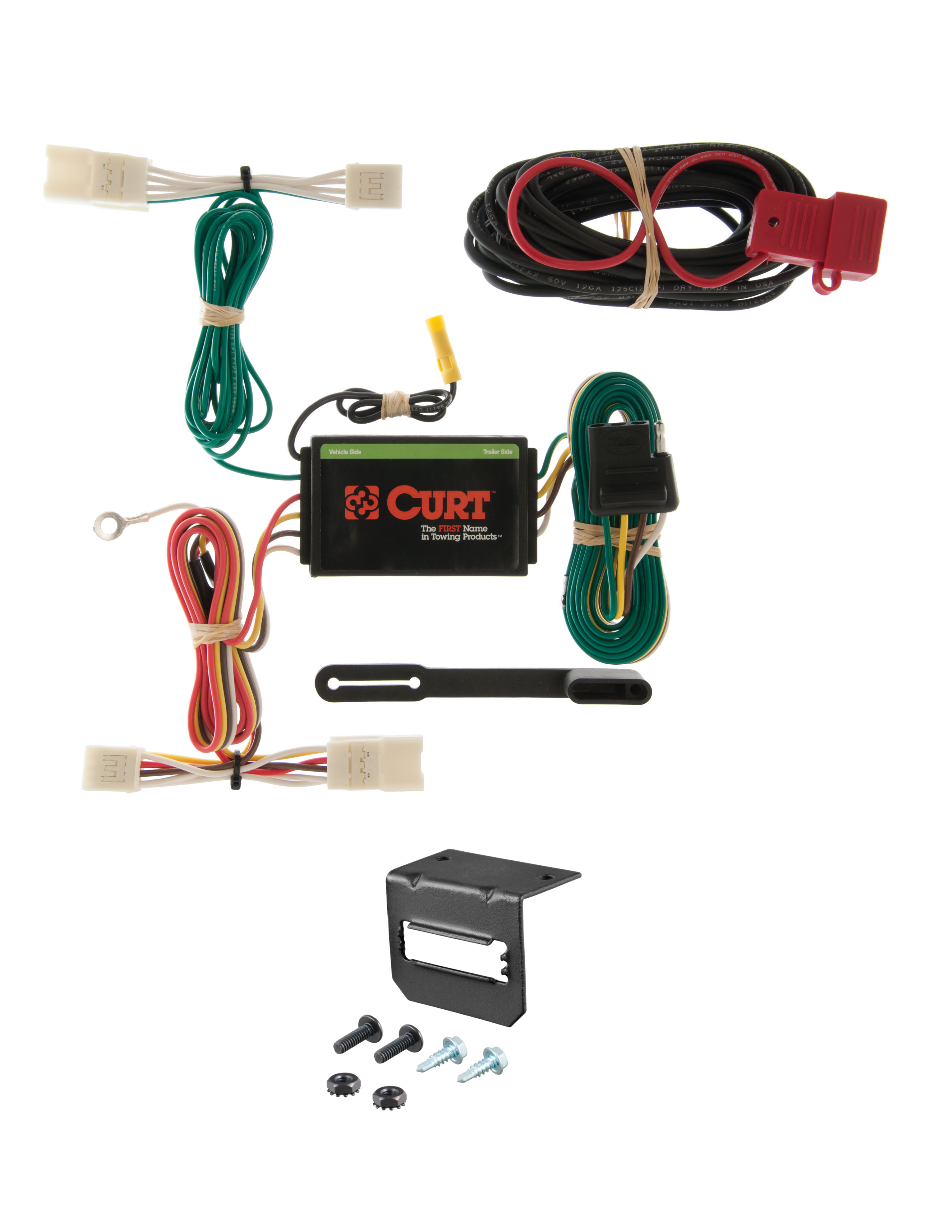 01-07 Toyota Highlander CURT 4-flat Plug and Play Trailer Wiring thumbnail 0