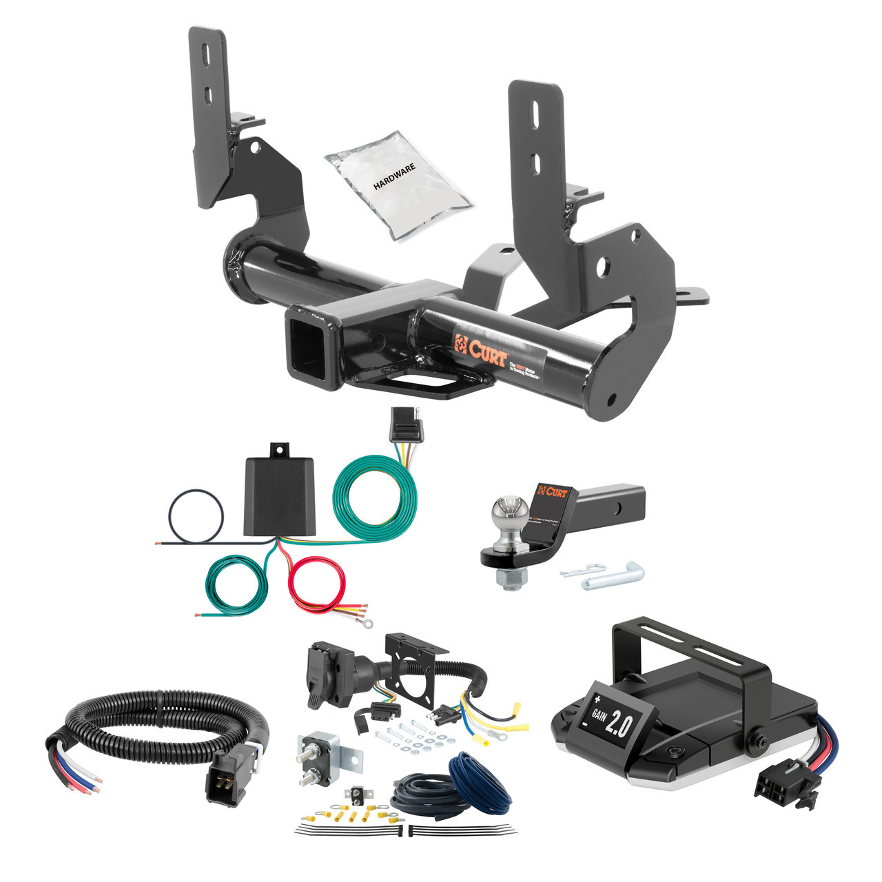 09-17 Audi Q5 Excluding hybrid 2 CURT Trailer Hitch + Assure Proportional Brake Controller Kit HBCW67 thumbnail 0