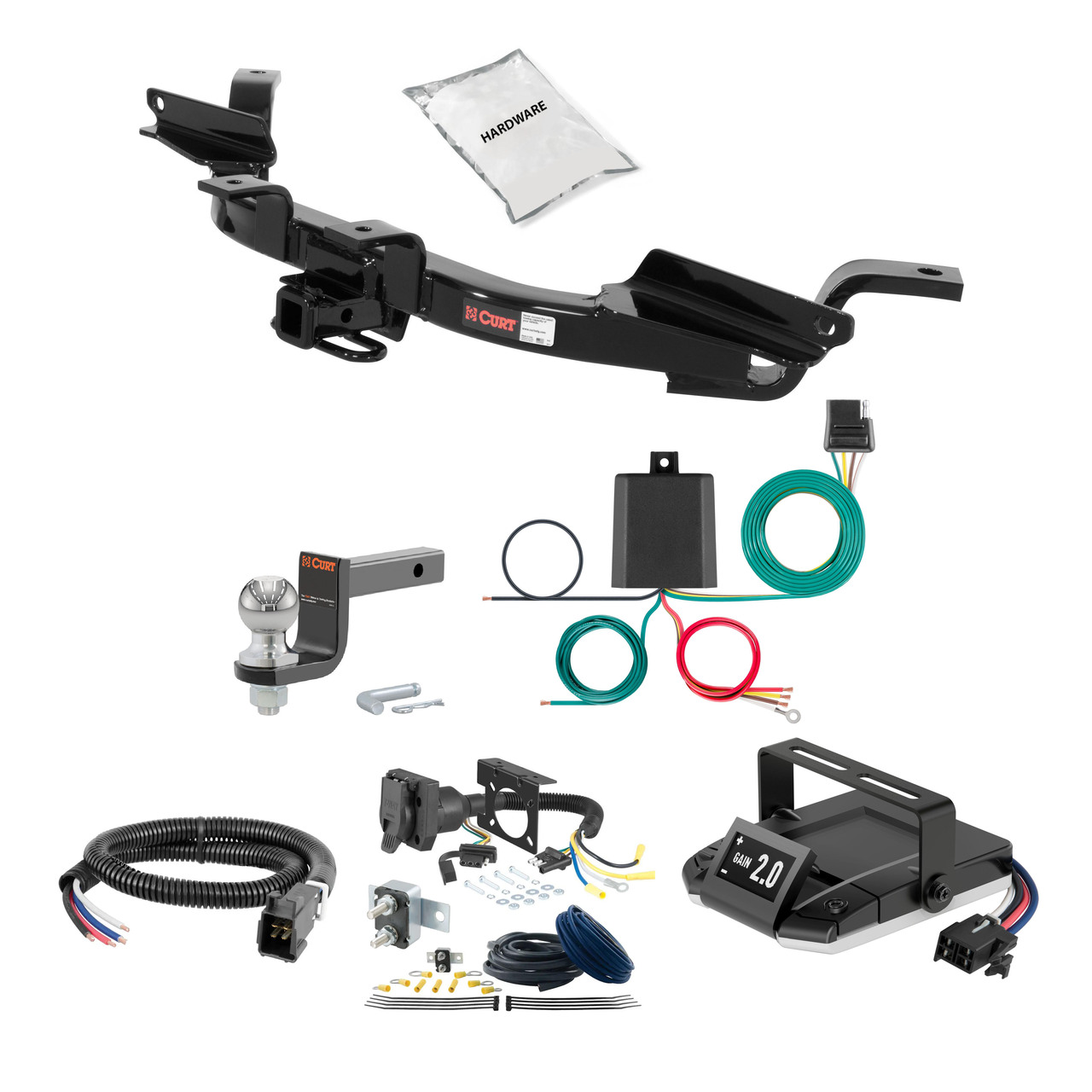 06-09 Buick Lucerne 1.25 CURT Trailer Hitch + Assure Proportional Brake Controller Kit HBCW203 thumbnail 0