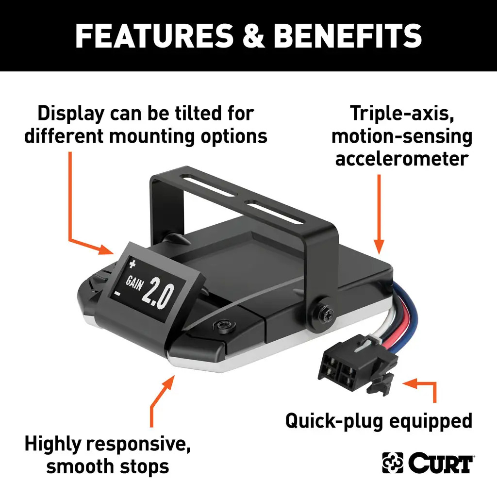 10-14 Volkswagen GTI 1.25 CURT Trailer Hitch + Assure Proportional Brake Controller Kit HBCW2492 thumbnail 3
