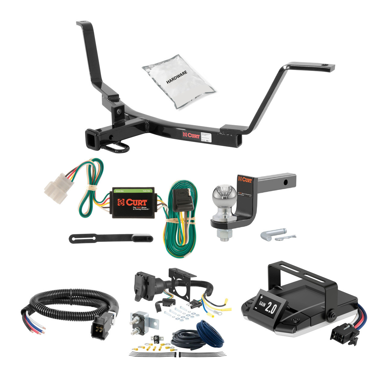 12-16 HONDA CR-V 2 CURT Trailer Hitch + Assure Proportional Brake Controller Kit HBCW1353 thumbnail 0