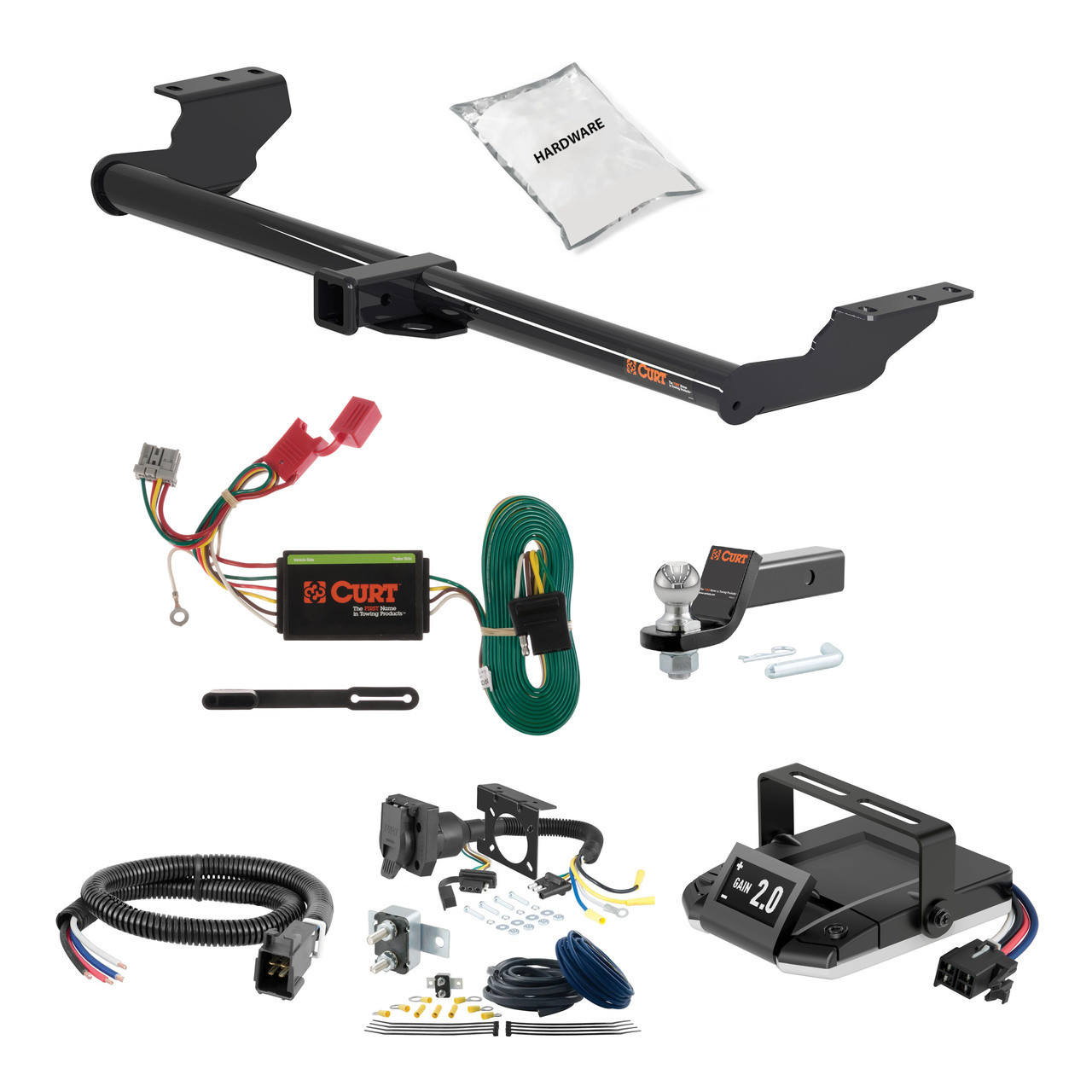 18-24 HONDA Odyssey 2 CURT Trailer Hitch + Assure Proportional Brake Controller Kit HBCW1371 thumbnail 0