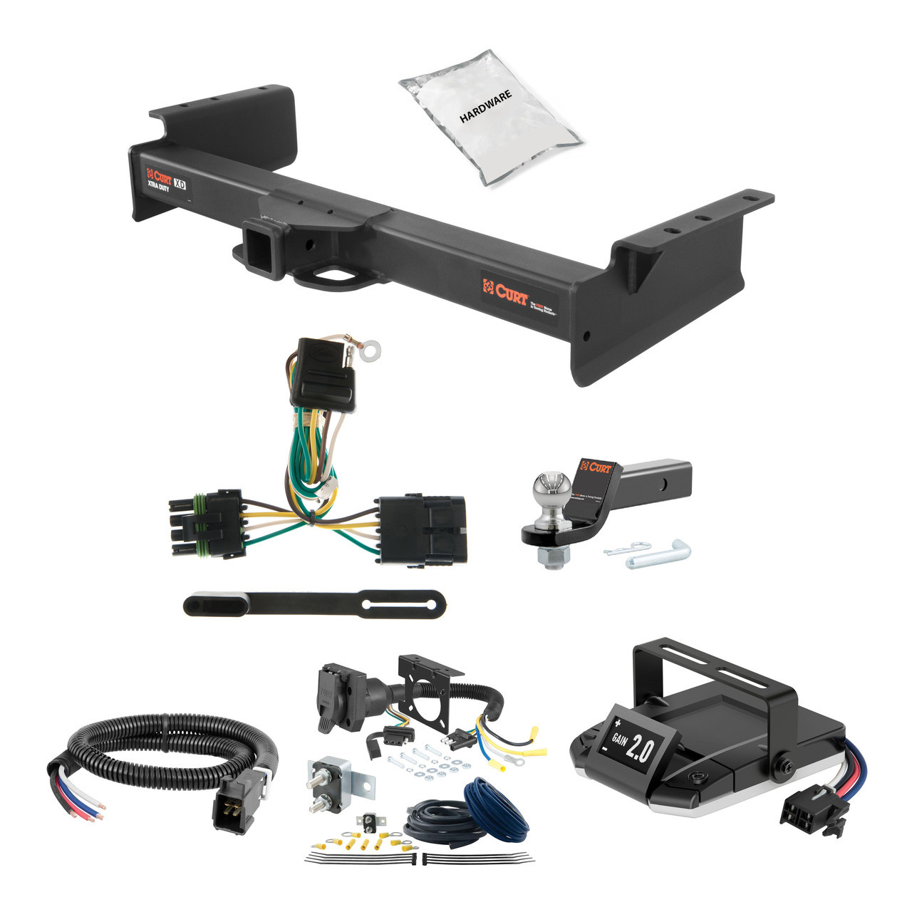 03-06 Chevrolet Suburban 2 CURT Trailer Hitch + Assure Proportional Brake Controller Kit HBCW586 thumbnail 0