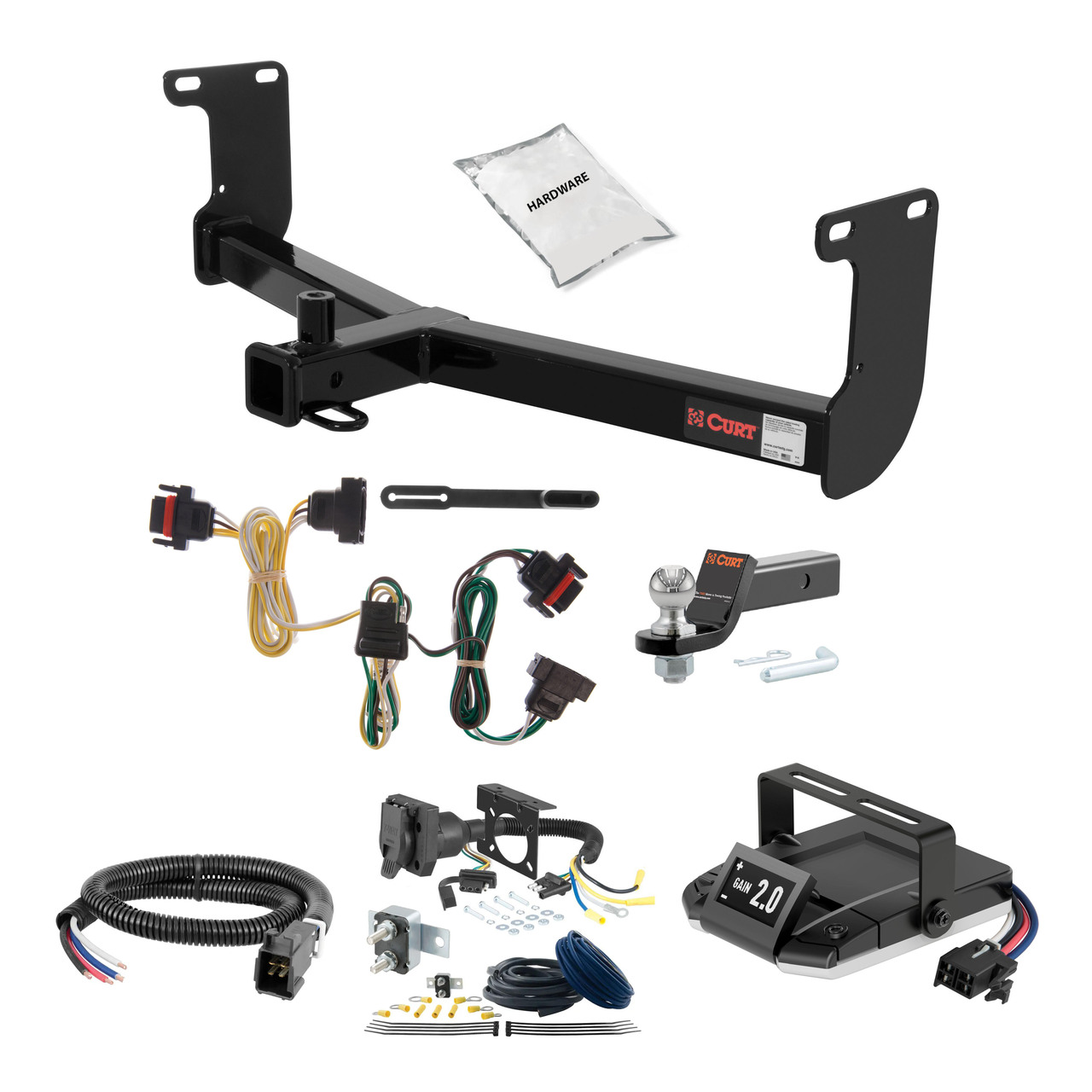 06-10 Dodge Charger 2 CURT Trailer Hitch + Assure Proportional Brake Controller Kit HBCW681 thumbnail 0