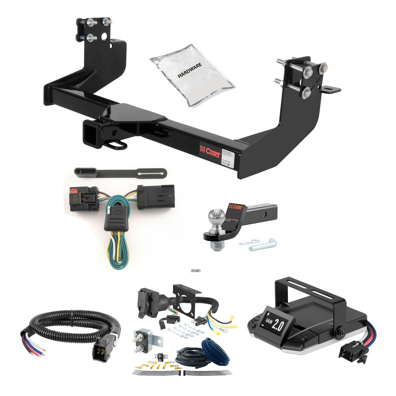07-09 Dodge Sprinter 2500 Step bumper 2 CURT Trailer Hitch + Assure Proportional Brake Controller Kit HBCW761 thumbnail 0