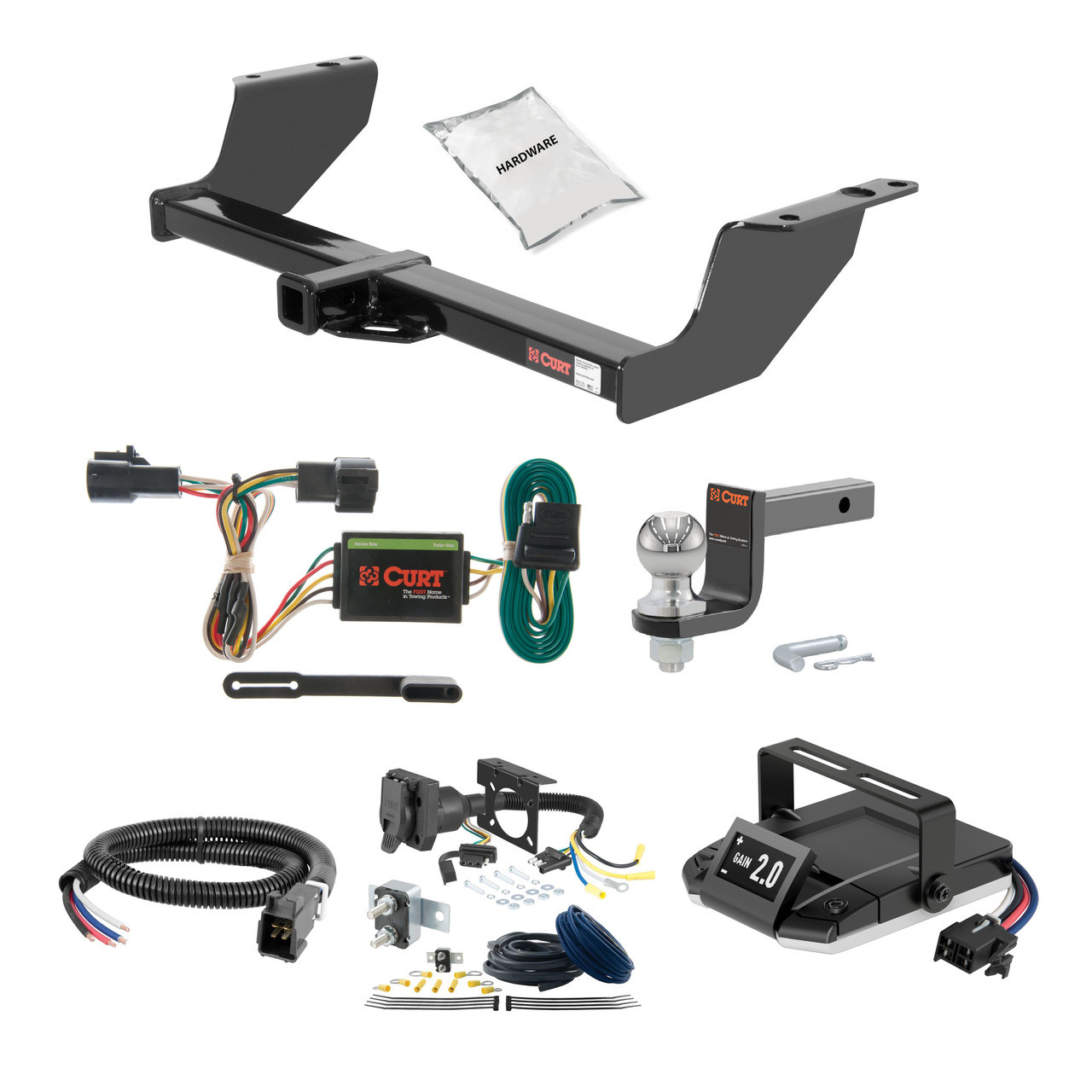 98-01 Mazda B2500 00-01 models are no drill 2 CURT Trailer Hitch + Assure Proportional Brake Controller Kit HBCW1786 thumbnail 0