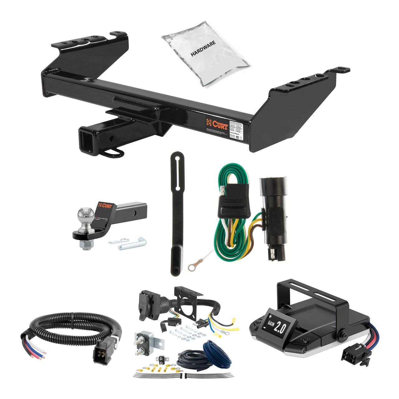 73-97 Ford F-150  Excluding 10" drop bumper, old body 2 CURT Trailer Hitch + Assure Proportional Brake Controller Kit HBCW866 thumbnail 0