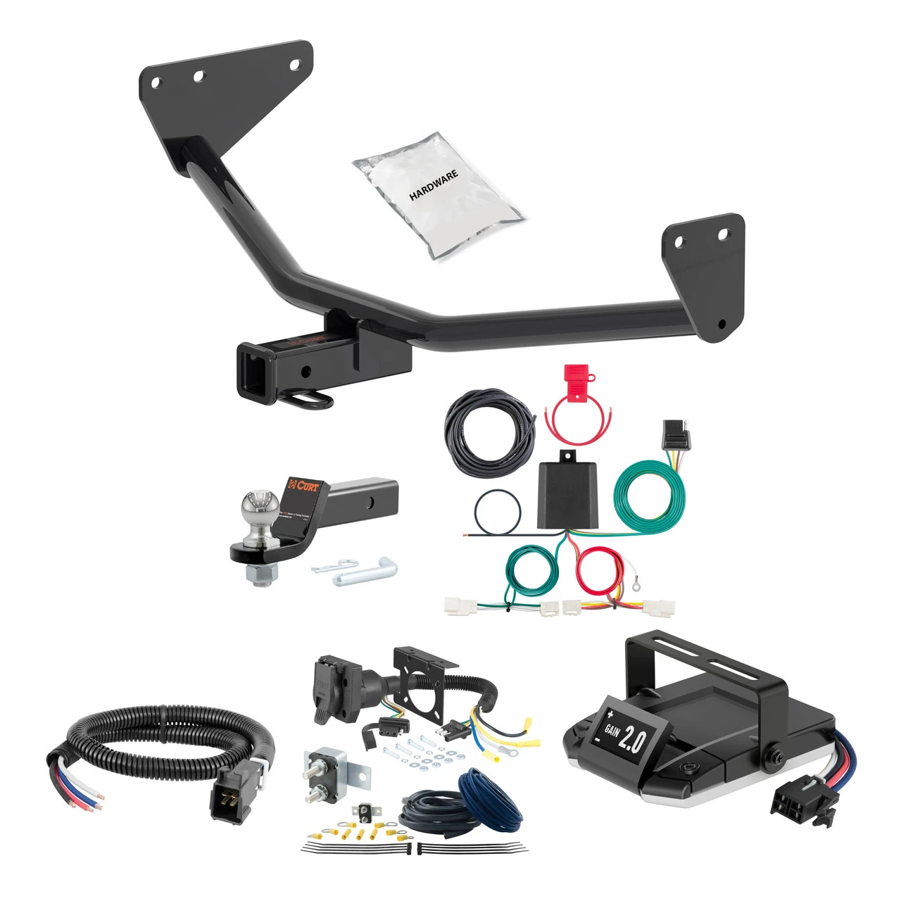 03-06 Mitsubishi Outlander 1.25 CURT Trailer Hitch + Assure Proportional Brake Controller Kit HBCW1991 thumbnail 0