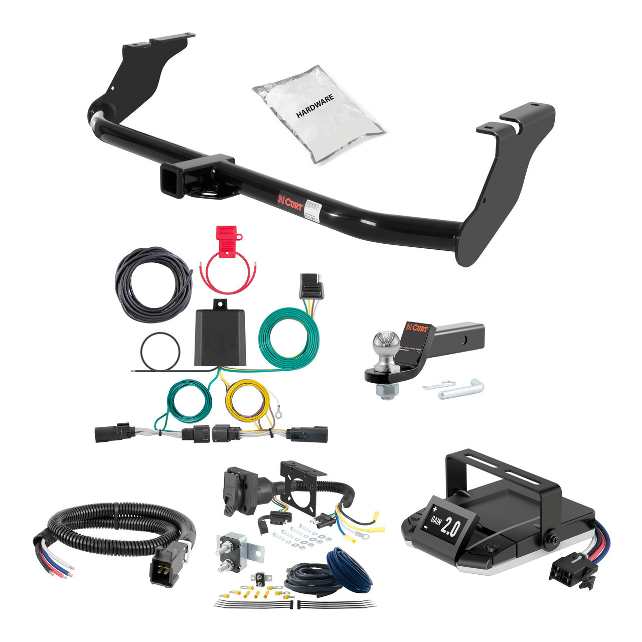 09-20 Ford Flex With dual exhaust 2 CURT Trailer Hitch + Assure Proportional Brake Controller Kit HBCW933 thumbnail 0