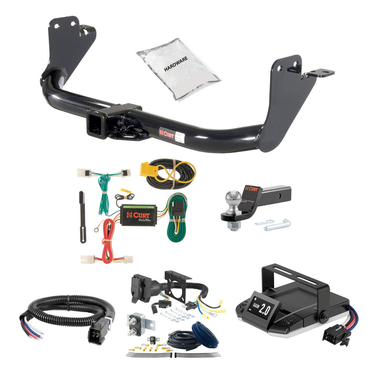 11-24 Mitsubishi RVR 1.25 CURT Trailer Hitch + Assure Proportional Brake Controller Kit HBCW1998 thumbnail 0