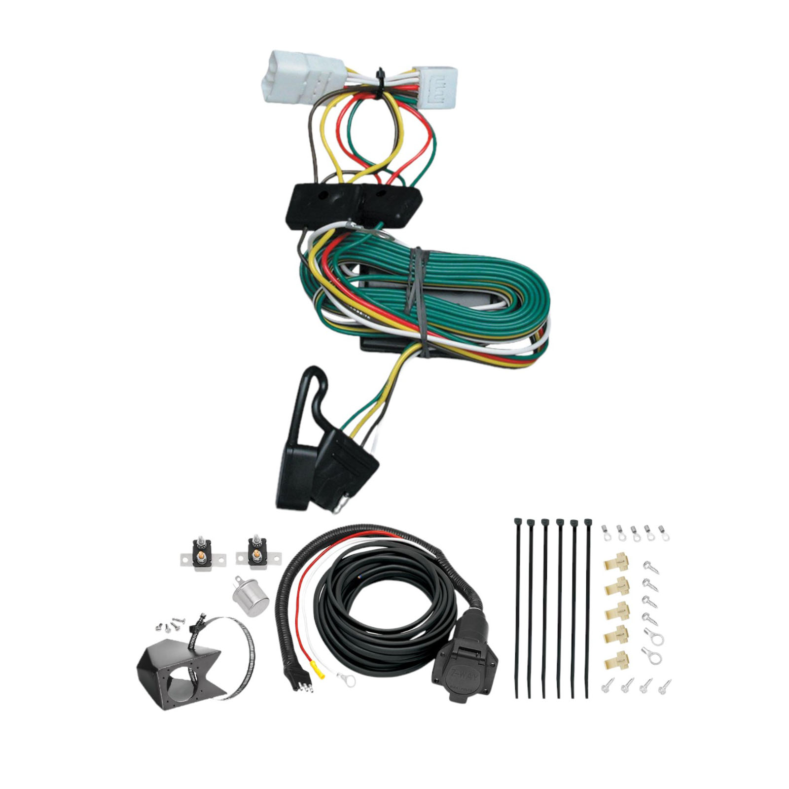 1997-2001 Jeep Cherokee  Tekonsha Custom 7-Way + Brake Controller Install Kit thumbnail 0