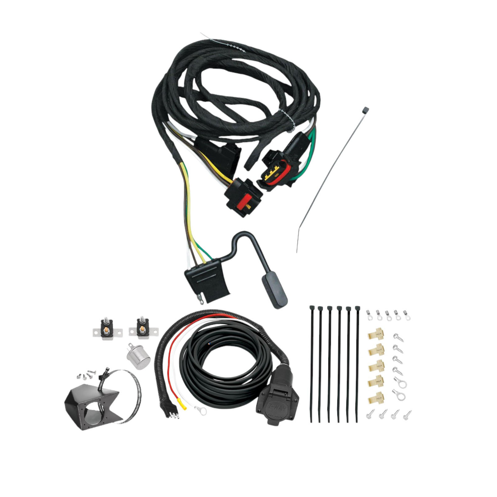 2006-2009 Mitsubishi Raider  Tekonsha Custom 7-Way + Brake Controller Install Kit thumbnail 0