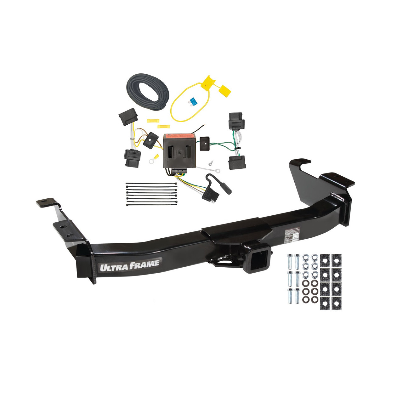 2008-2008 Ford E-250 Econoline Draw-tite Class 4 Trailer Hitch, 2 Inch Square Receiver Bundle w/ Plug-n-Play T-One Wiring Harness 41926 thumbnail 0