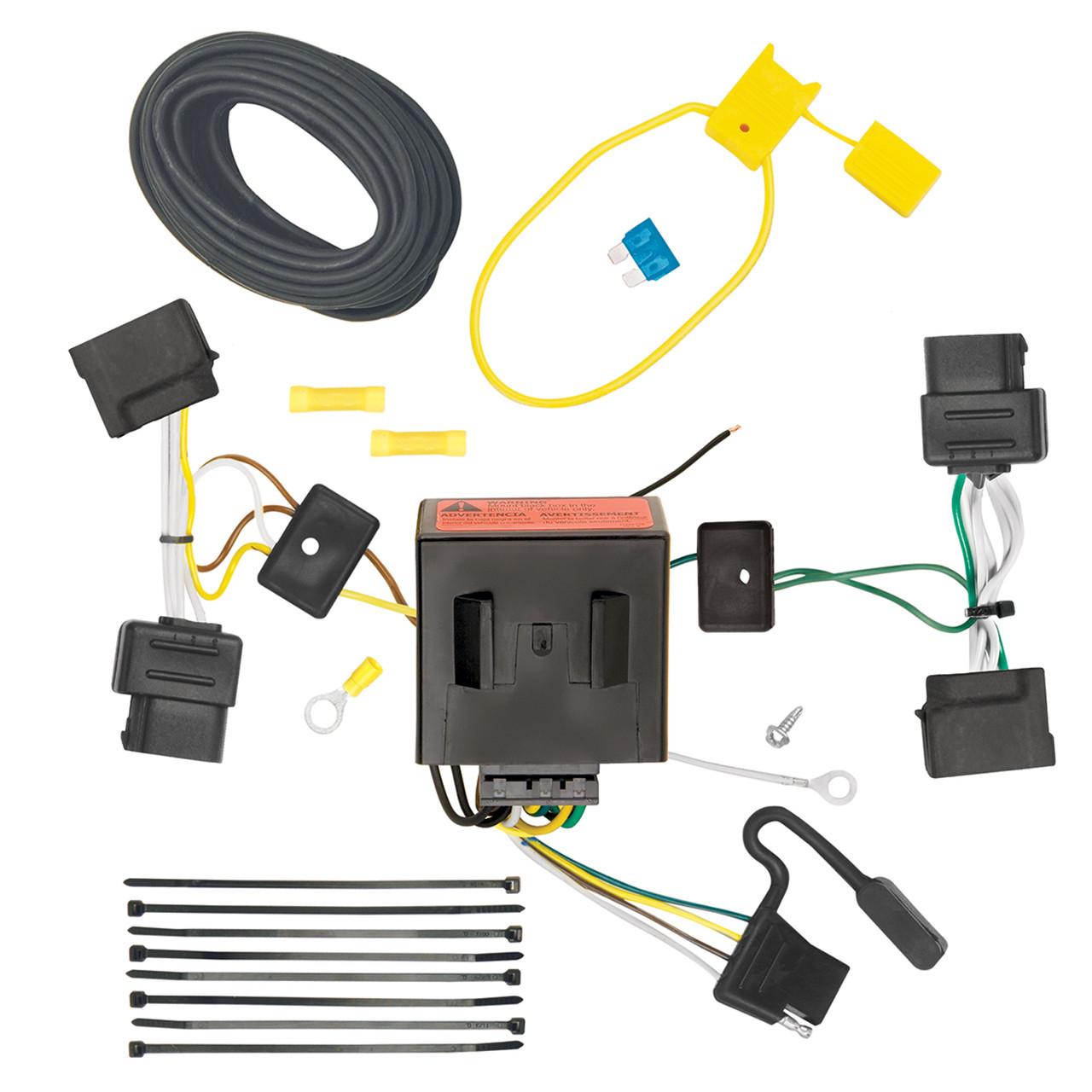 2008-2008 Ford E-250 Econoline Draw-tite Class 4 Trailer Hitch, 2 Inch Square Receiver Bundle w/ Plug-n-Play T-One Wiring Harness 41926 thumbnail 1