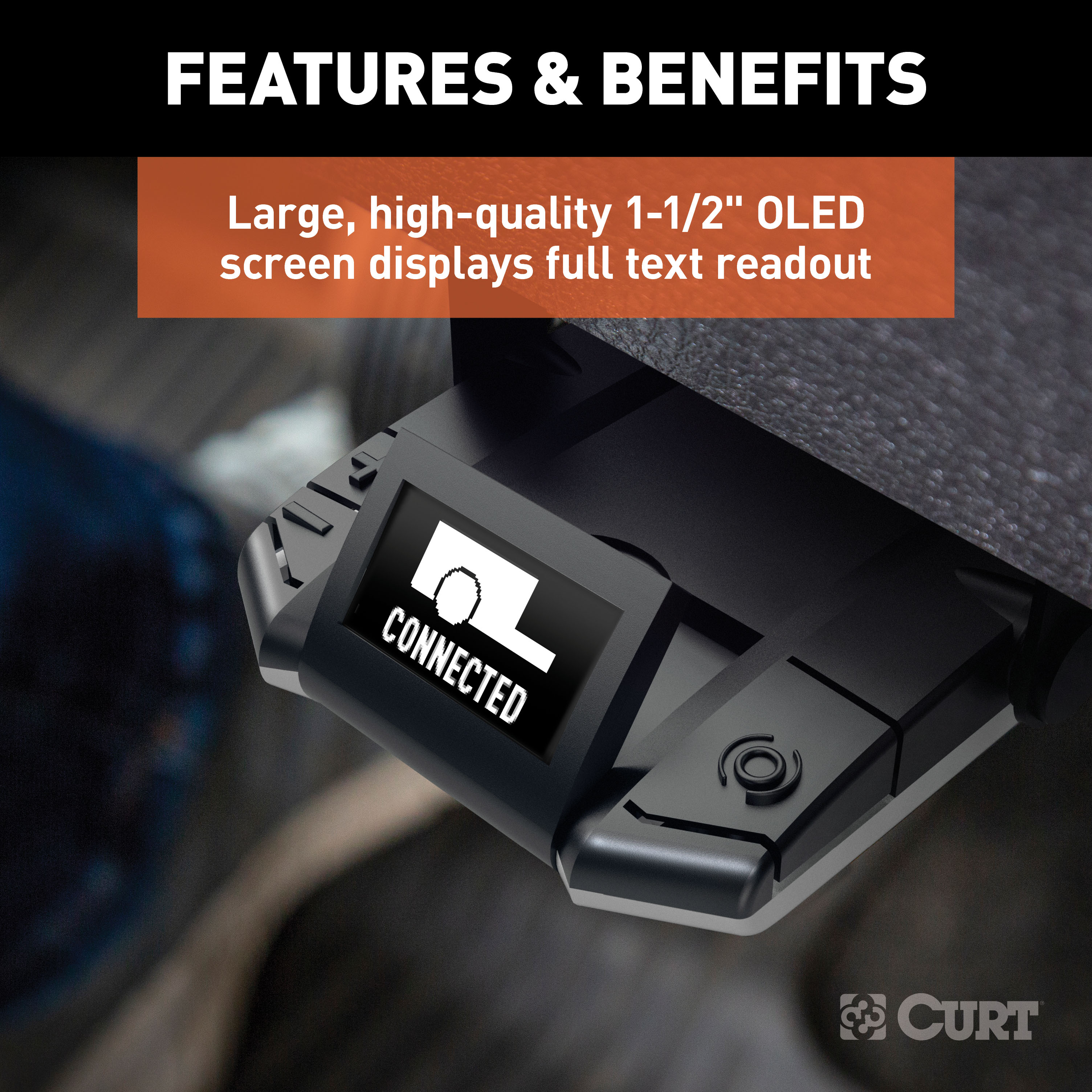 2014-2018 Chevrolet Silverado 1500 All CURT Assure Proportional 1-4 Axel Auto Leveling Motion-Sensing Trailer Brake Controller thumbnail 2