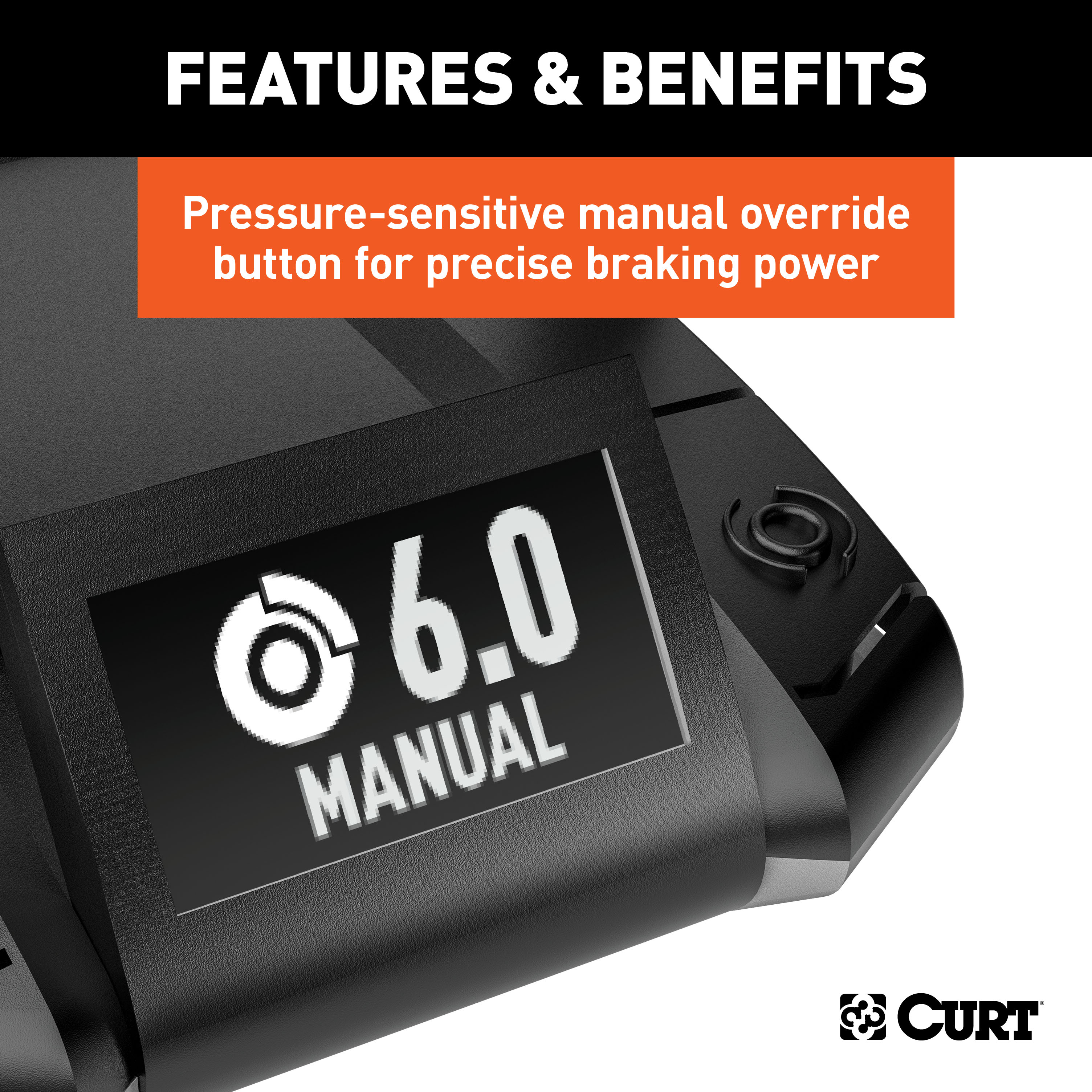 2022-2024 Hyundai Santa Cruz All CURT Assure Proportional 1-4 Axel Auto Leveling Motion-Sensing Trailer Brake Controller thumbnail 3