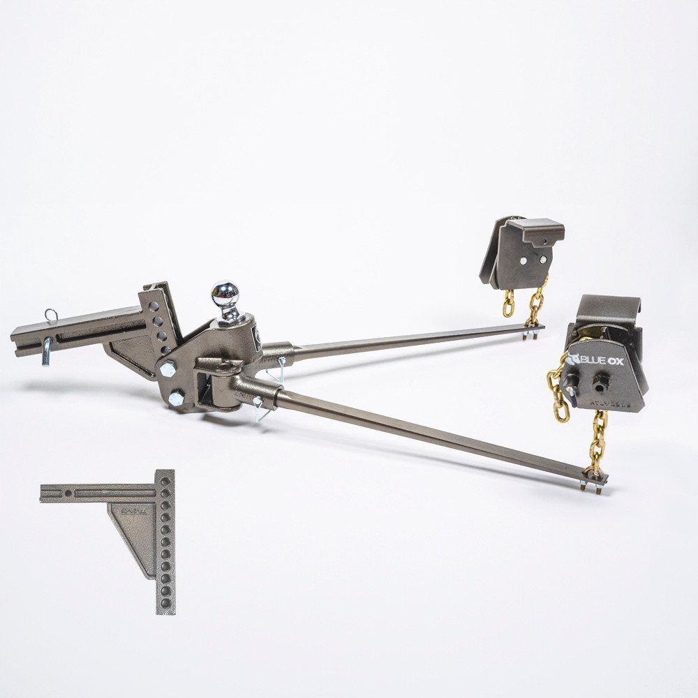 BlueOx 20k, 550 lb TW, SwayPro Weight Distributing Hitch, 2" Recievers 11-hole/10" receiver stinger BXW0556 thumbnail 1