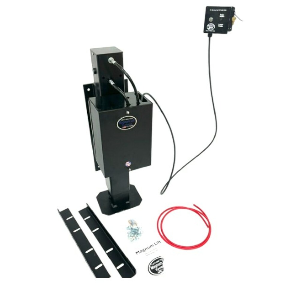 12,000 lbs Hydraulic Single Trailer Jack Magnum Lift Power Lift with 24” Stroke & Manual Override thumbnail 2