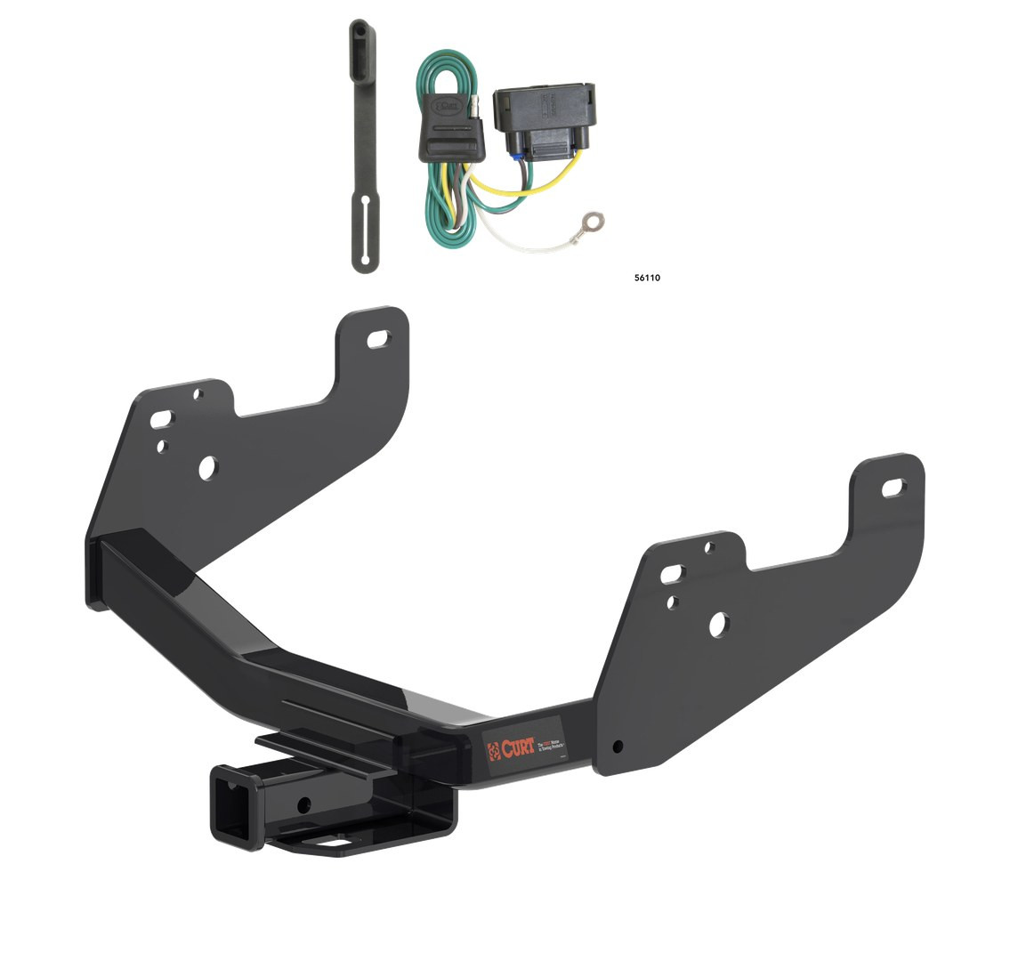 2015 - 2019 Ford F-150 With factory receiver Curt 2", Class 4 Trailer Tow Hitch + 4-flat Wiring Kit 14021 thumbnail 0