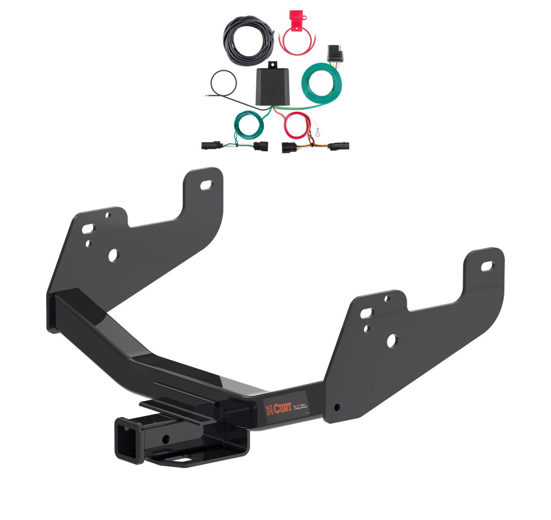 2015 - 2026 Ford F-150 w/ LED Tailights With factory receiver Curt 2", Class 4 Trailer Tow Hitch + 4-way Wiring Kit 14021 thumbnail 0