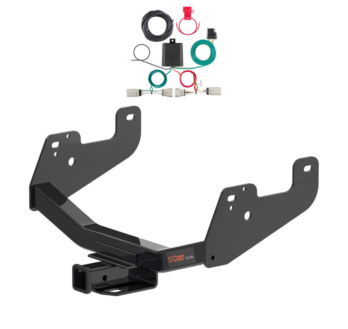 2015 - 2026 Ford F-150 w/ Backup Sensors & With factory receiver Curt 2", Class 4 Trailer Tow Hitch + 4-way Wiring Kit 14021 thumbnail 0