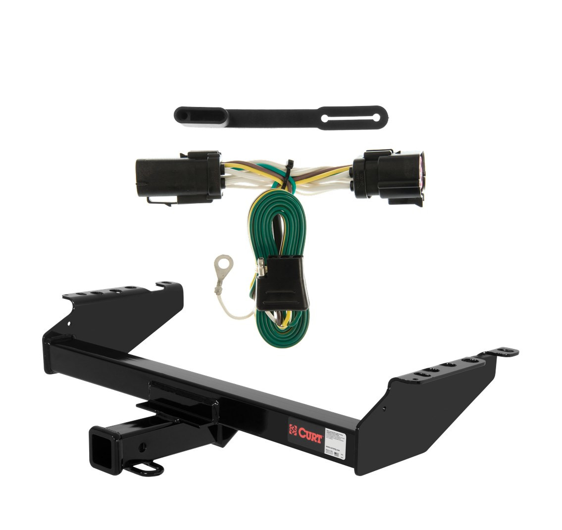 1998 - 1999 Ford F-250 Old body, excluding 10" drop bumper and 1973 - 1979 crew cab Curt 2", Class 3 Trailer Tow Hitch + 4-flat Wiring Kit 13310 thumbnail 0