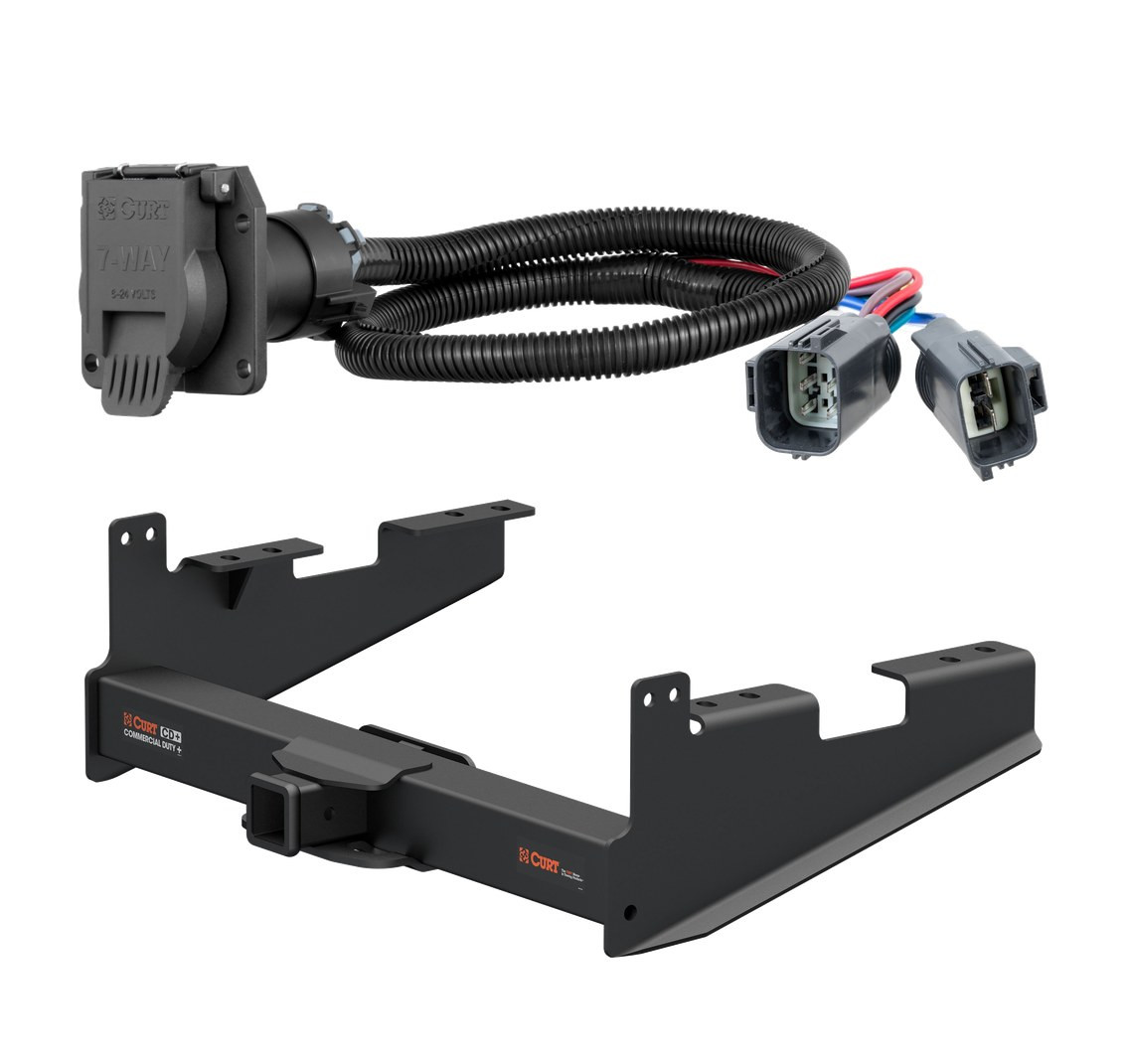 2020 - 2026 Ford F-350 Super Duty Excluding cab & chassis Curt 2-1/2", Class 5 Trailer Tow Hitch + 7-way Wiring Kit 15802 thumbnail 0