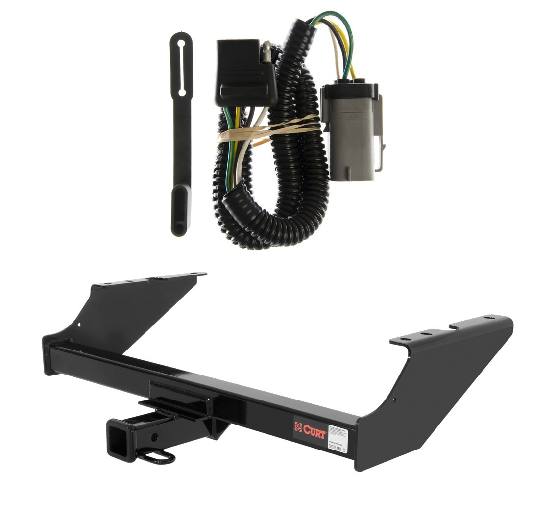 2002 - 2004 Ford F-350 Super Duty Excluding cab & chassis and 20" spare tire Curt 2", Class 3 Trailer Tow Hitch + 4-flat Wiring Kit 13014 thumbnail 0