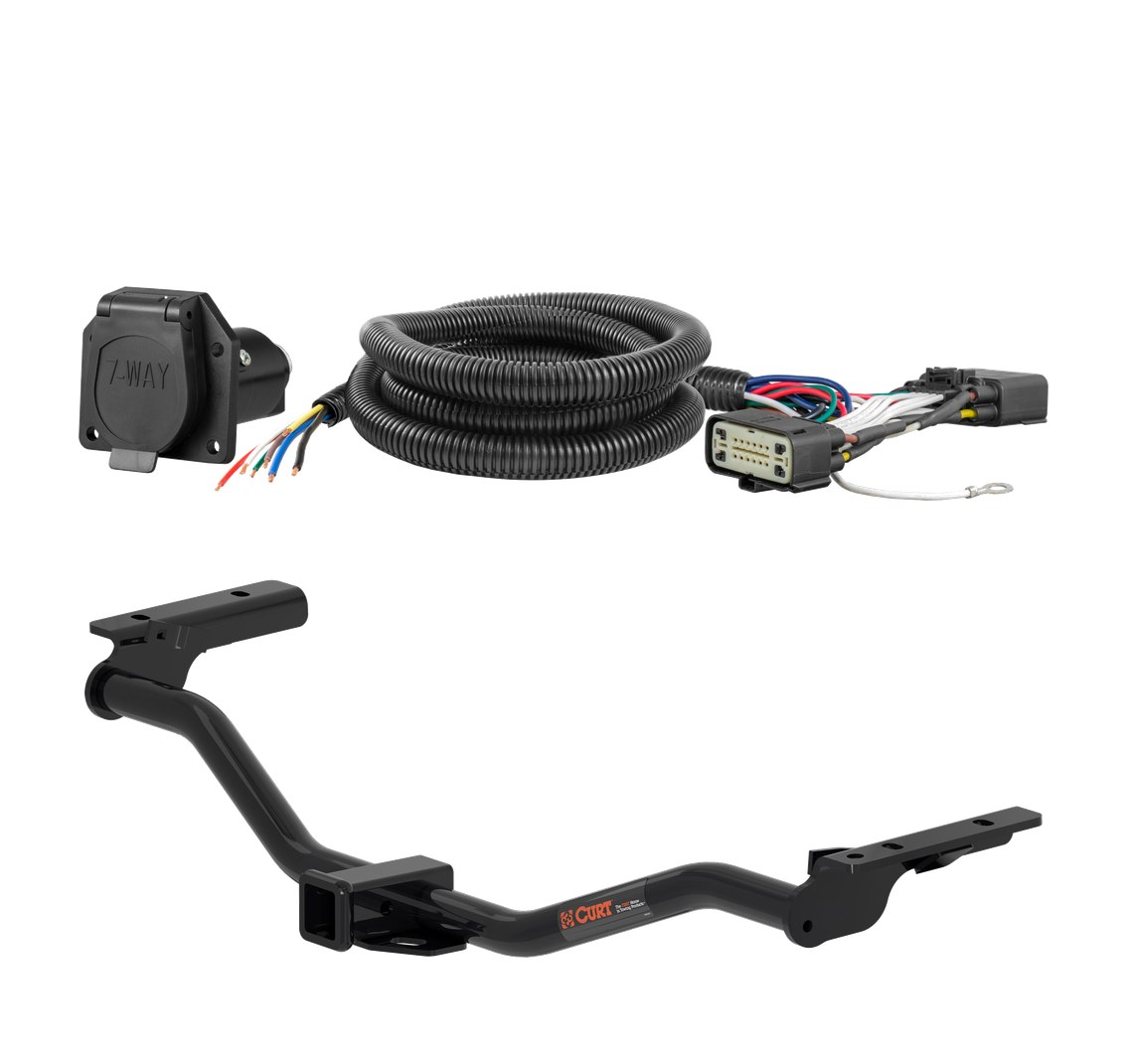 2013 - 2019 Ford Police Interceptor Utility Curt 2", Class 3 Trailer Tow Hitch + 7-way Wiring Kit 13386 thumbnail 0