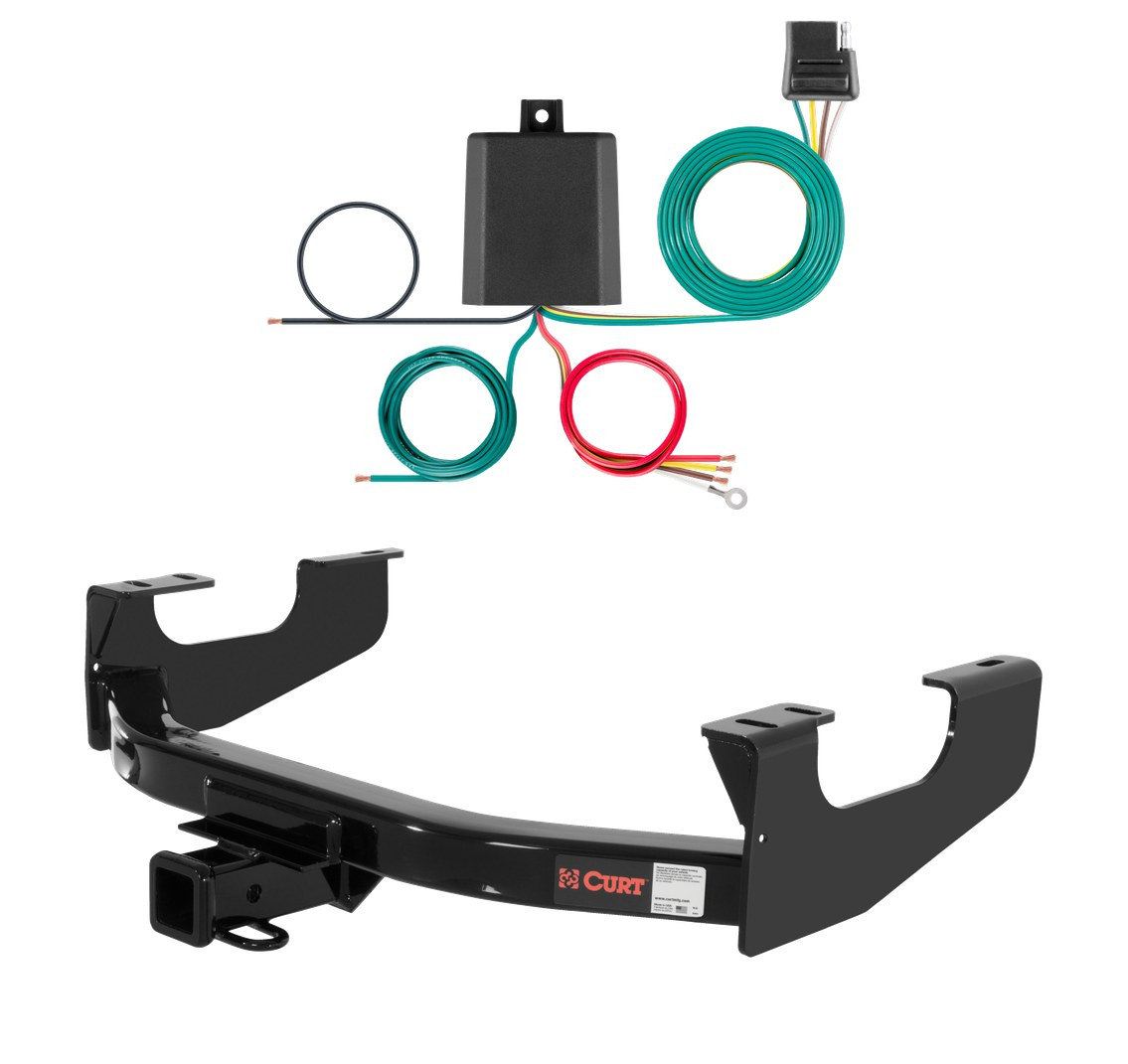 2008 - 2016 Ford F-350 Super Duty Excluding cab & chassis Curt 2", Class 4 Trailer Tow Hitch + 4-flat Wiring Kit 14355 thumbnail 0
