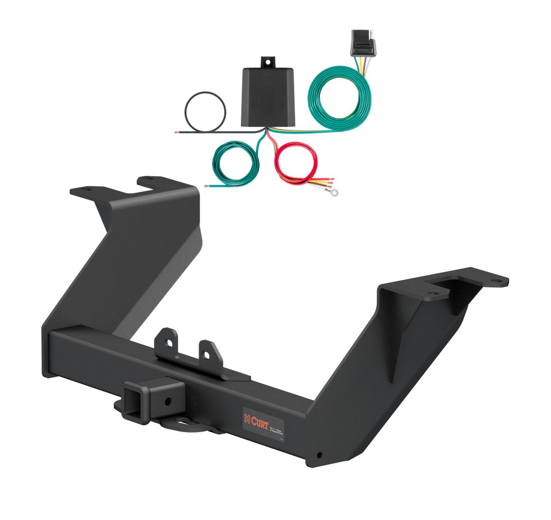 2019 - 2026 GMC Sierra 1500 With factory receiver Curt 2", Class 5 Trailer Tow Hitch + 4-flat Wiring Kit 15307 thumbnail 0