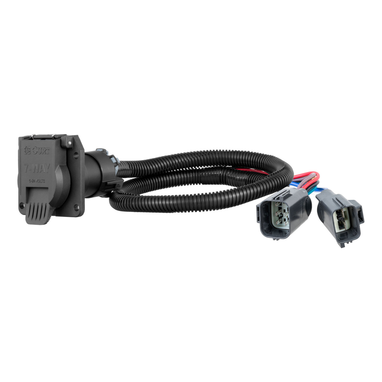 2020 - 2024 Ford F-550 Super Duty Cab & chassis with 34" frame width (O.D.) Curt 2", Class 5 Trailer Tow Hitch + 7-way Wiring Kit 15445 thumbnail 1