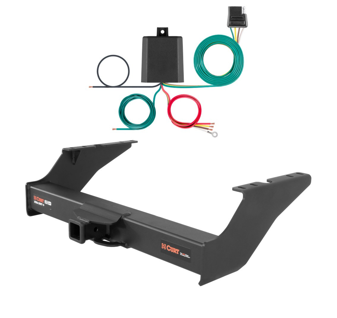 2008 - 2016 Ford F-450 Super Duty Excluding cab & chassis Curt 2", Class 5 Trailer Tow Hitch + 4-flat Wiring Kit 15410 thumbnail 0