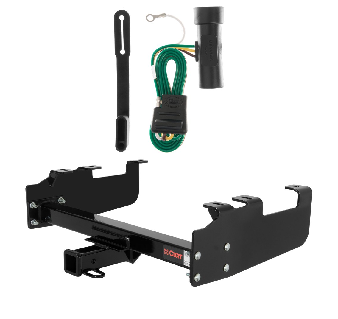 1975 - 1978 GMC C25 With 10" step bumper Curt 2", Class 3 Trailer Tow Hitch + 4-flat Wiring Kit 13099 thumbnail 0