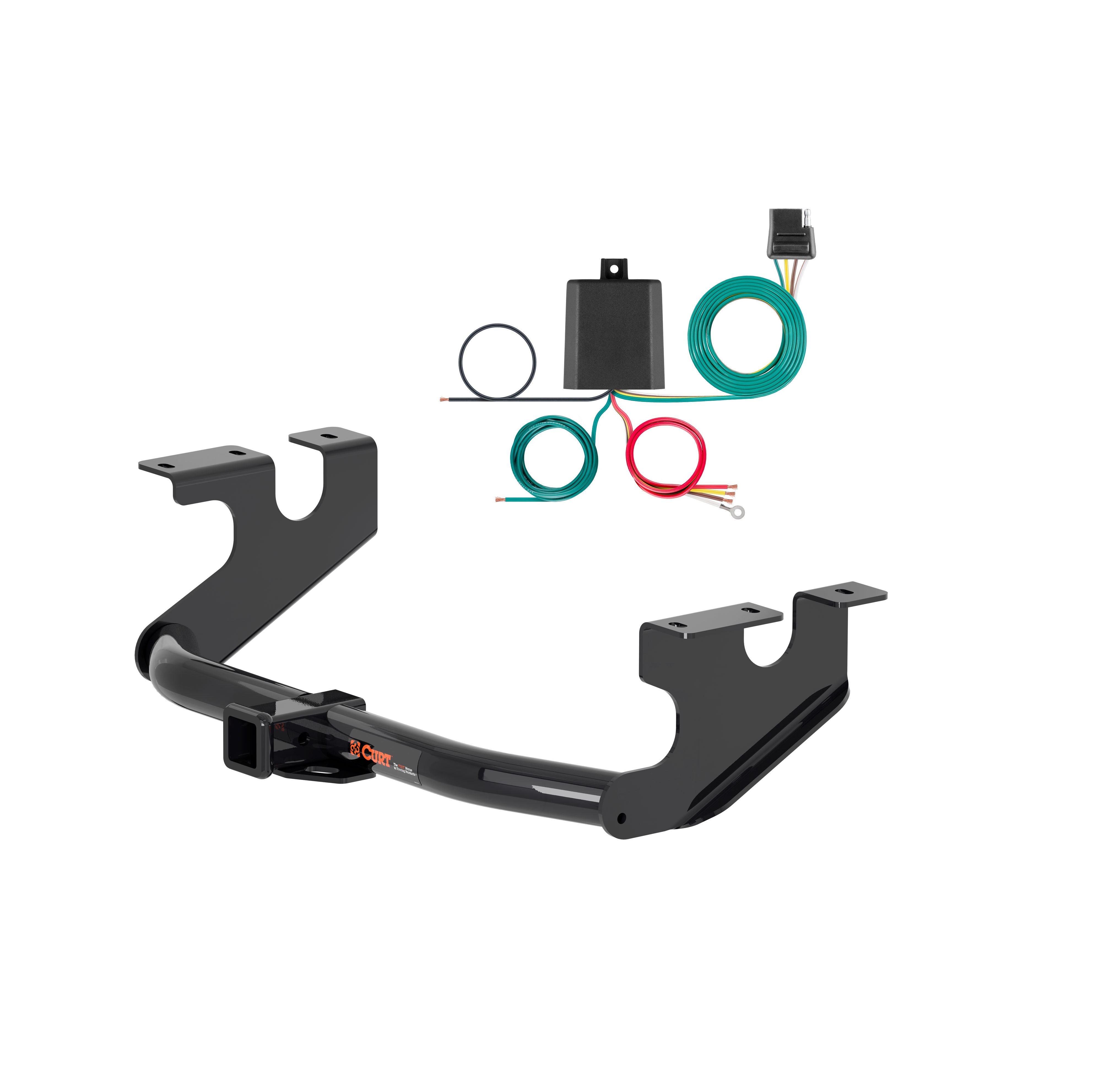 18 - 24 Alfa Romeo Stelvio Excluding Quadrifoglio Curt 2", Class 3 Trailer Tow Hitch + 4-flat Wiring Kit 13391 thumbnail 0