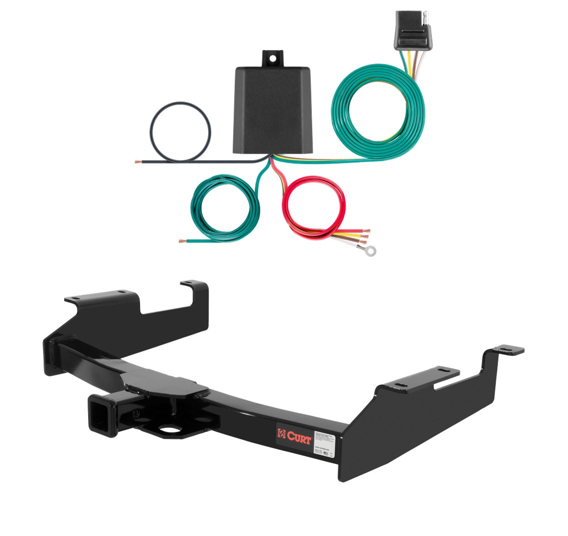 2001 - 2006 GMC Sierra 3500 8' bed, with Tommy Gate lift Curt 2", Class 3 Trailer Tow Hitch + 4-flat Wiring Kit 13213 thumbnail 0