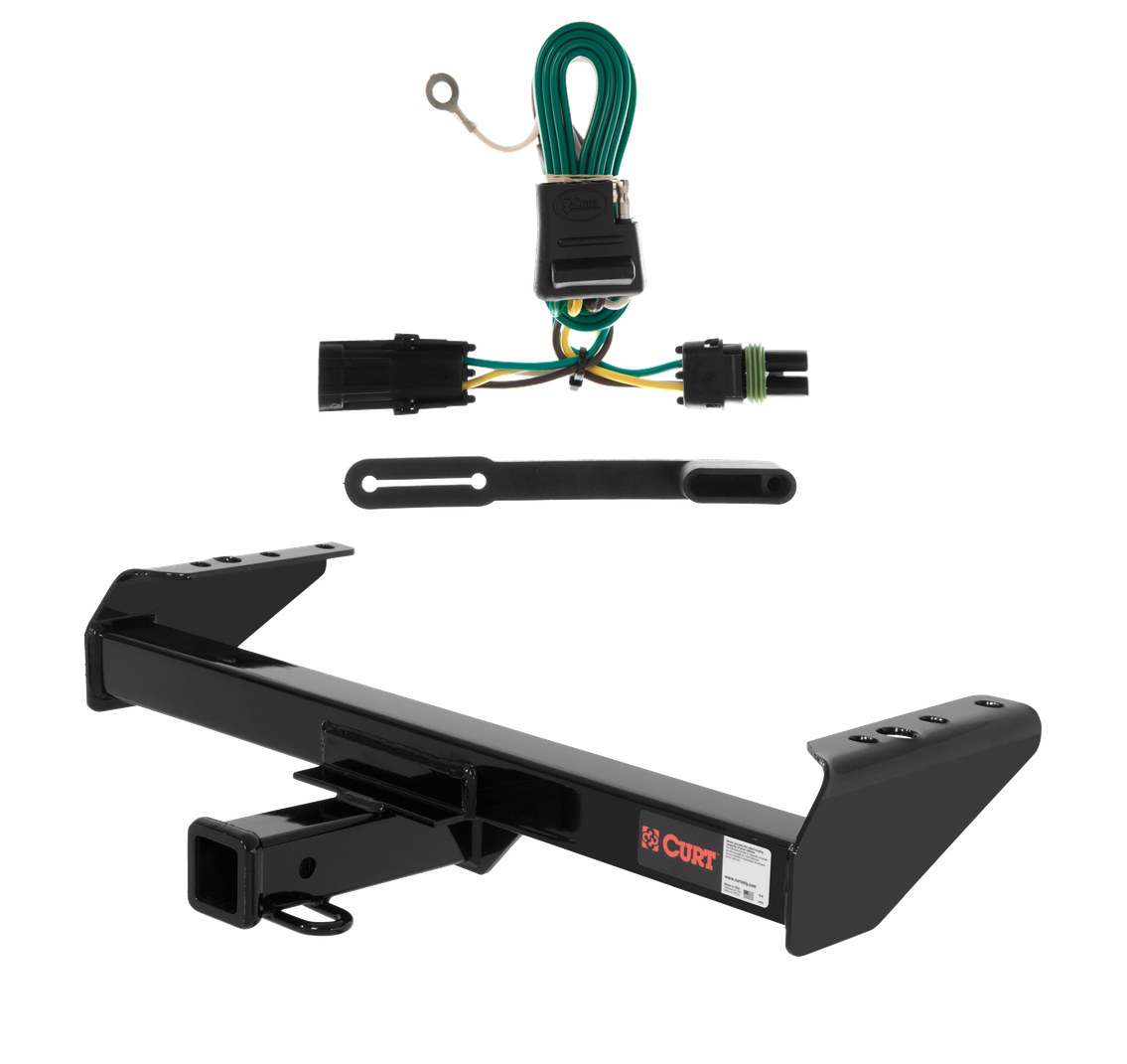 1985 - 1987 GMC K15 Excluding 10" step bumper Curt 2", Class 3 Trailer Tow Hitch + 4-flat Wiring Kit 13028 thumbnail 0