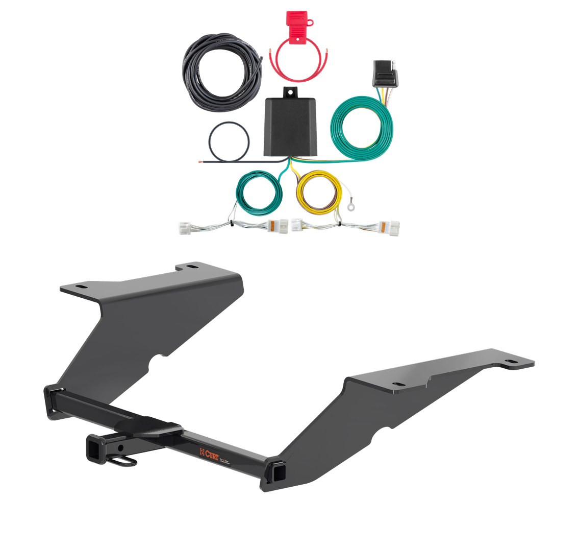 2020 - 2023 Hyundai Sonata Excluding Hybrid Curt 1-1/4", Class 1 Trailer Tow Hitch + 4-flat Wiring Kit 11619 thumbnail 0