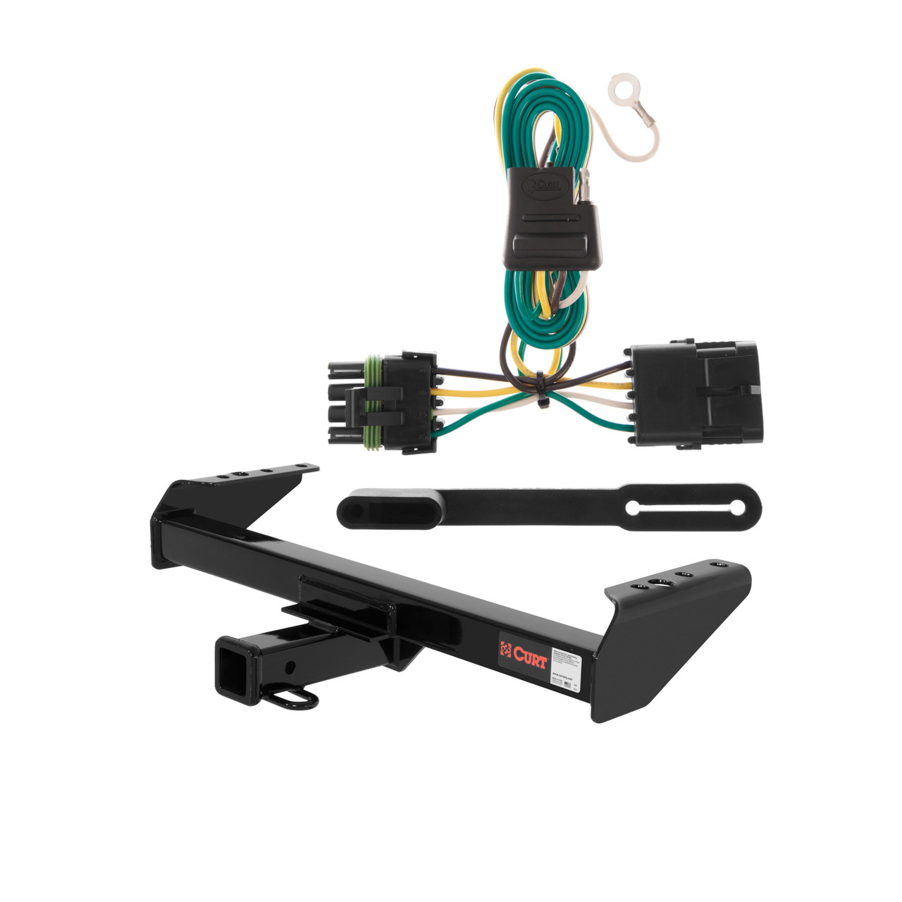 1988 - 2000 Chevrolet K3500 Cab & chassis Curt 2", Class 3 Trailer Tow Hitch + 4-flat Wiring Kit 13028 thumbnail 0