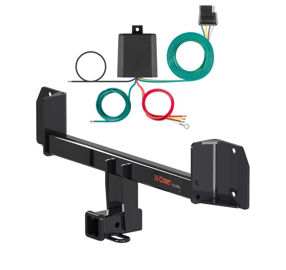 2015 - 2018 BMW X4 Curt 2", Class 3 Trailer Tow Hitch + 4-flat Wiring Kit 13316 thumbnail 0