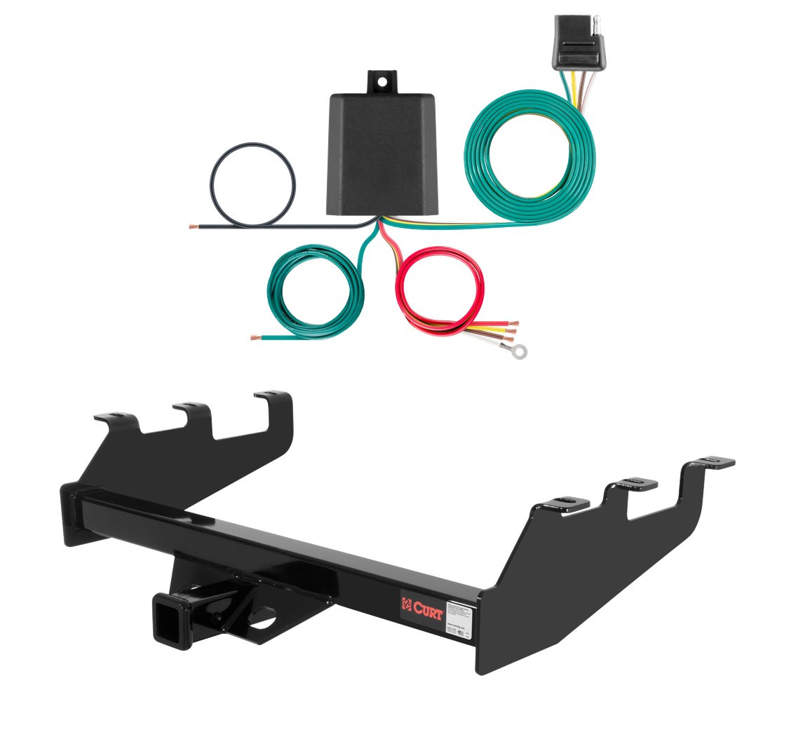 2001 - 2006 Chevrolet Silverado 1500 HD With Tommy Gate lift or 10" drop bumper Curt 2", Class 3 Trailer Tow Hitch + 4-flat Wiring Kit 13339 thumbnail 0