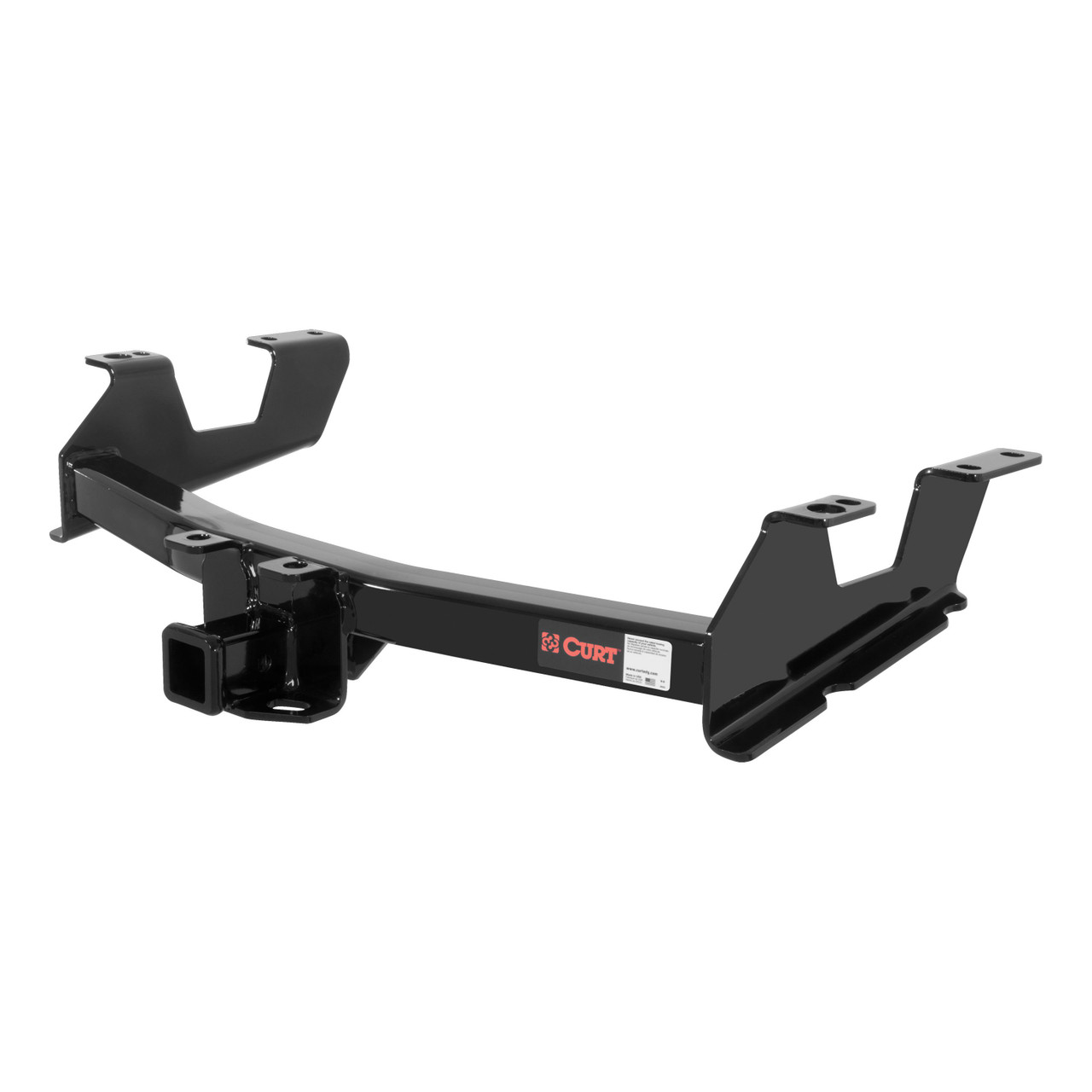 2011 - 2019 Chevrolet Silverado 3500 HD 6' bed, excluding factory receiver, Tommy Gate lift or cab & chassis Curt 2", Class 4 Trailer Tow Hitch + 4-flat Wiring Kit 14062 thumbnail 2