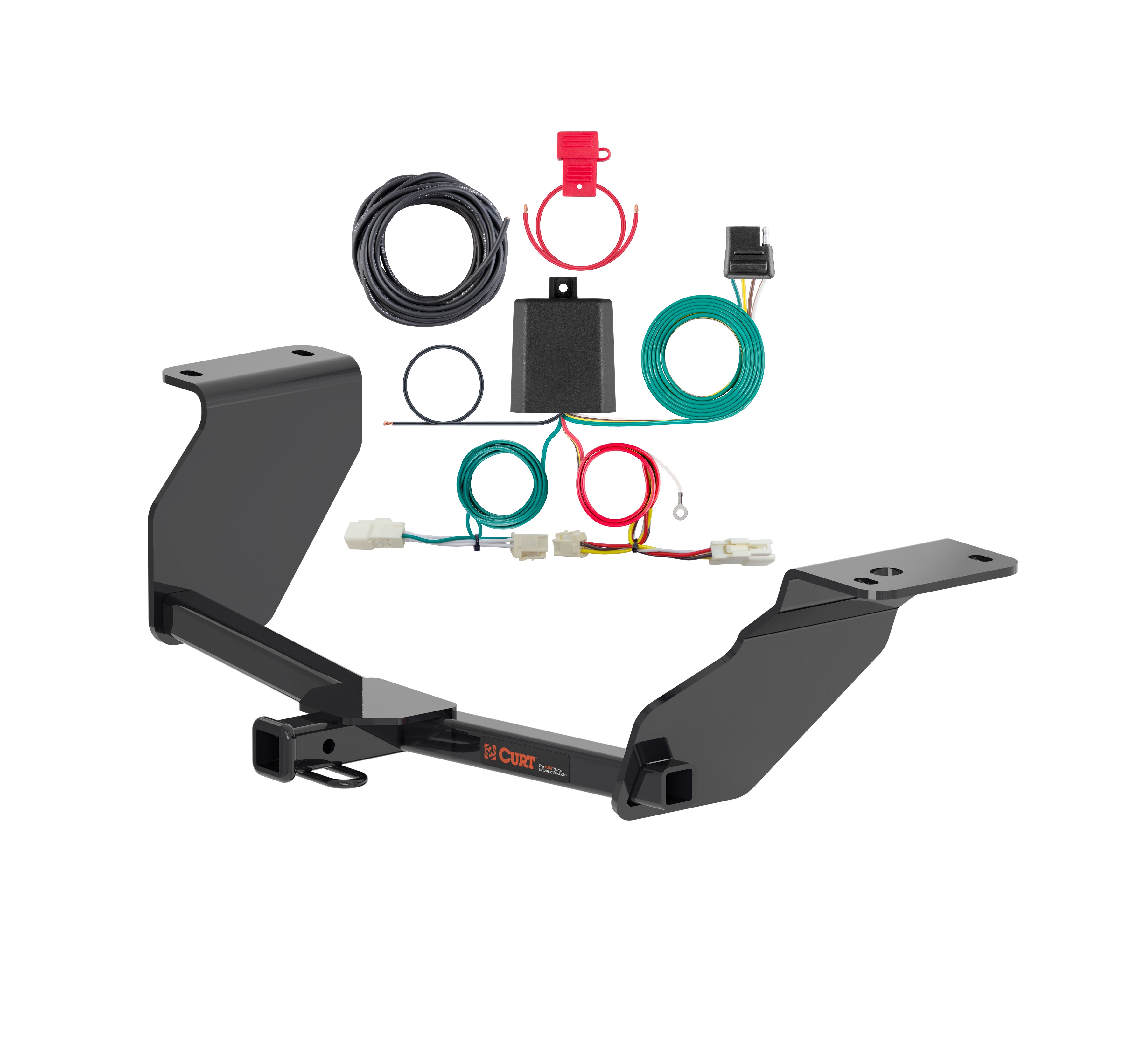 20 - 24 Toyota Corolla Sedan, excluding AWD Curt 1-1/4", Class 1 Trailer Tow Hitch + 4-flat Wiring Kit 11596 thumbnail 0