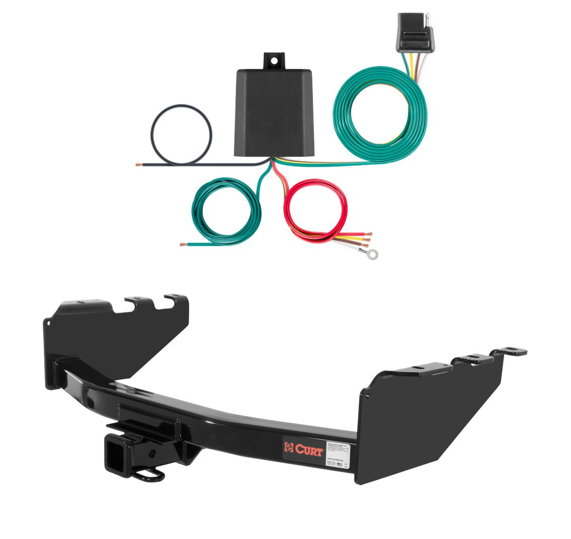 2019 Chevrolet Silverado 1500 LD Curt 2", Class 4 Trailer Tow Hitch + 4-flat Wiring Kit 14301 thumbnail 0